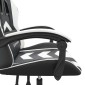 vidaXL Καρέκλα Gaming Περιστρεφόμενη Μαύρη/Λευκή από Συνθετικό Δέρμα