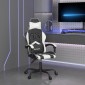 vidaXL Καρέκλα Gaming Περιστρεφόμενη Μαύρη/Λευκή από Συνθετικό Δέρμα