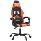 vidaXL Καρέκλα Gaming Περιστρεφόμενη Μαύρη/Πορτοκαλί Συνθετικό Δέρμα