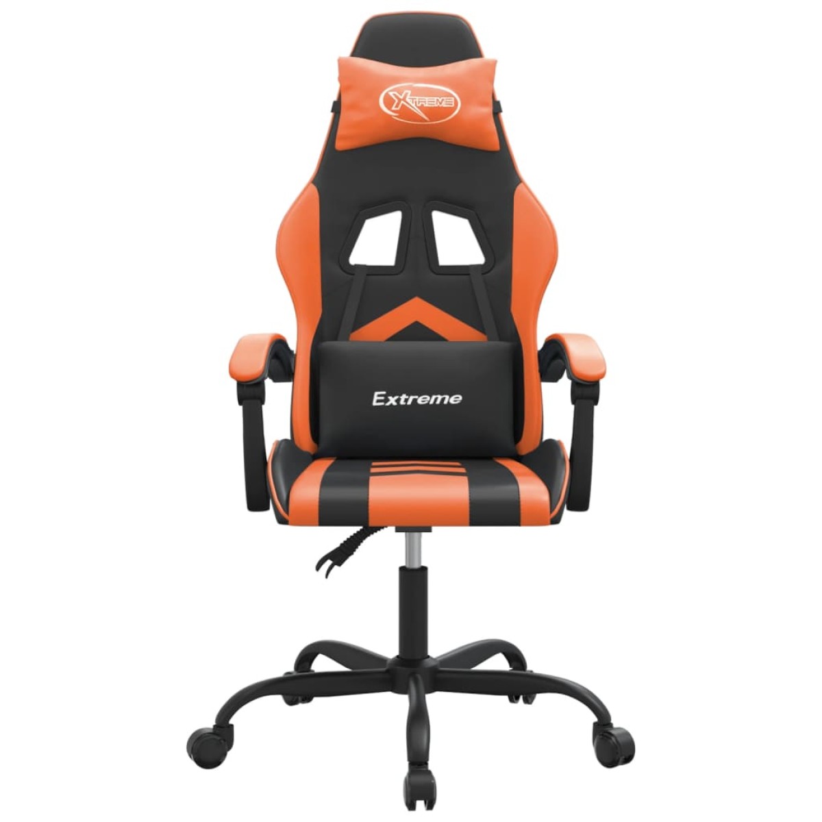 vidaXL Καρέκλα Gaming Περιστρεφόμενη Μαύρη/Πορτοκαλί Συνθετικό Δέρμα