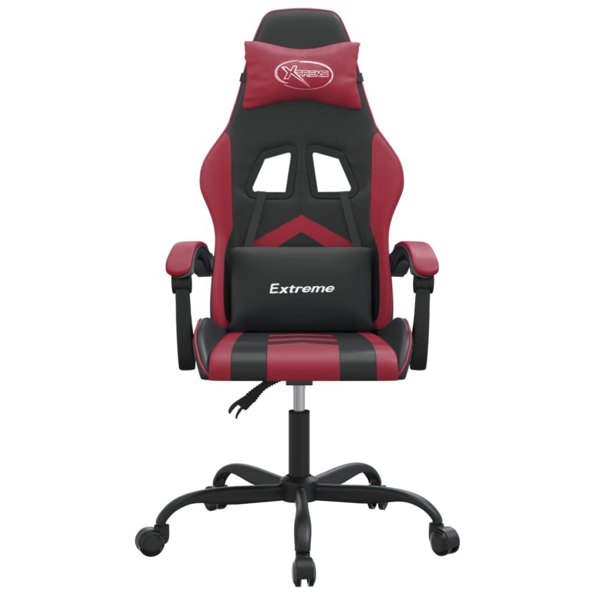 vidaXL Καρέκλα Gaming Περιστρεφόμενη Μαύρη/Μπορντό από Συνθετικό Δέρμα