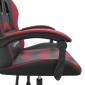 vidaXL Καρέκλα Gaming Περιστρεφόμενη Μαύρη/Μπορντό από Συνθετικό Δέρμα