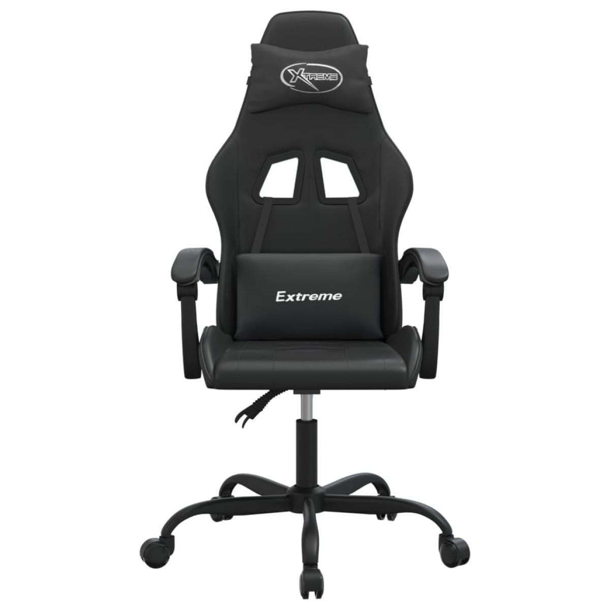 vidaXL Καρέκλα Gaming Περιστρεφόμενη Μαύρη από Συνθετικό Δέρμα