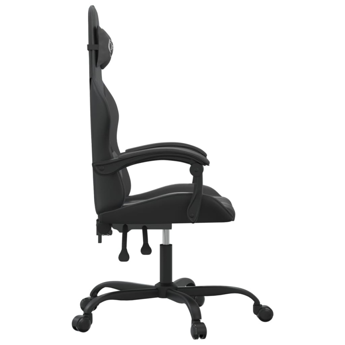 vidaXL Καρέκλα Gaming Περιστρεφόμενη Μαύρη από Συνθετικό Δέρμα