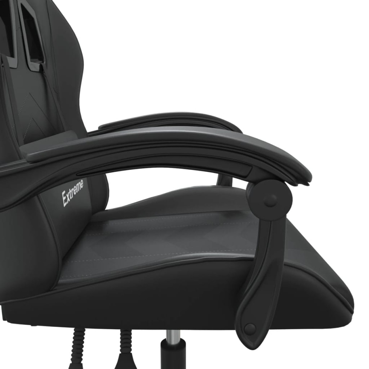 vidaXL Καρέκλα Gaming Περιστρεφόμενη Μαύρη από Συνθετικό Δέρμα