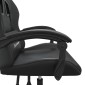 vidaXL Καρέκλα Gaming Περιστρεφόμενη Μαύρη από Συνθετικό Δέρμα