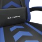 vidaXL Καρέκλα Gaming Περιστρ. Υποπόδιο Μαύρο & Μπλε Συνθετικό Δέρμα