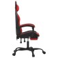 vidaXL Καρέκλα Gaming Περιστρ. Υποπόδιο Μαύρο/Πράσινο Συνθετικό Δέρμα