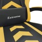 vidaXL Καρέκλα Gaming Περιστρ. Υποπόδιο Μαύρος χρυσός Συνθετικό Δέρμα