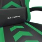 vidaXL Καρέκλα Gaming Περιστρ. Υποπόδιο Μαύρο/Πράσινο Συνθετικό Δέρμα