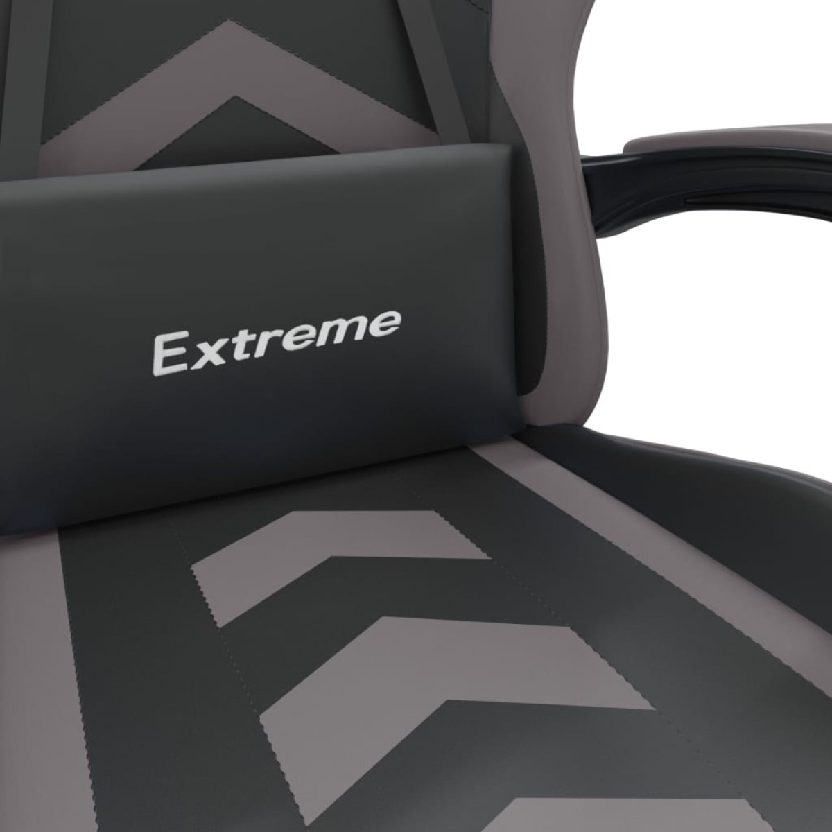 vidaXL Καρέκλα Gaming Περιστρ. Υποπόδιο Μαύρο&Γκρι Συνθετικό Δέρμα