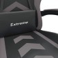 vidaXL Καρέκλα Gaming Περιστρ. Υποπόδιο Μαύρο&Γκρι Συνθετικό Δέρμα