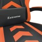 vidaXL Καρέκλα Gaming Περιστρ.Υποπόδιο Μαύρο&Πορτοκαλί Συνθετικό Δέρμα