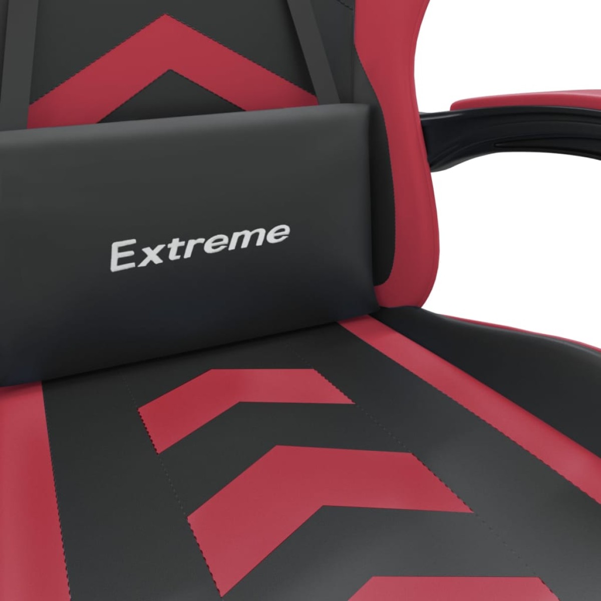 vidaXL Καρέκλα Gaming Περιστρ. Υποπόδιο Μαύρο/Μπορντό Συνθετικό Δέρμα