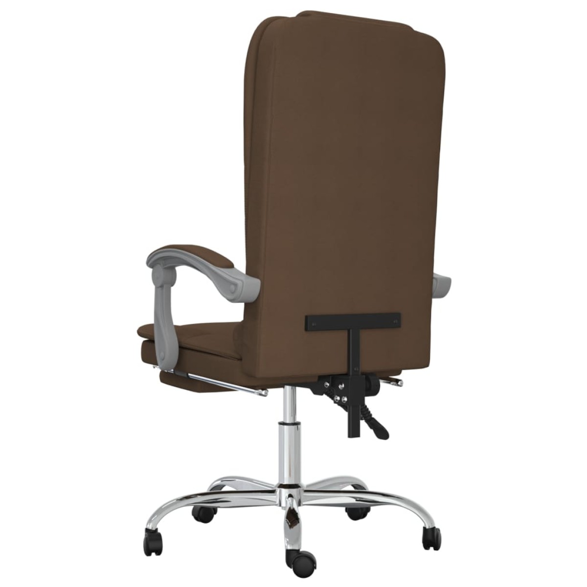 vidaXL Καρέκλα Γραφείου Μασάζ Ανακλινόμενη Καφέ Υφασμάτινη
