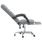 vidaXL Καρέκλα Γραφείου Μασάζ Ανακλινόμενη Ανοιχτό Γκρι Υφασμάτινη