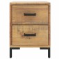 vidaXL Κομοδίνο Καφέ 36 x 30 x 45 εκ. από Μασίφ Ξύλο Πεύκου