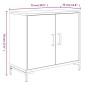 vidaXL Ντουλάπι Καφέ 75 x 35 x 70 εκ. από Μασίφ Ξύλο Πεύκου