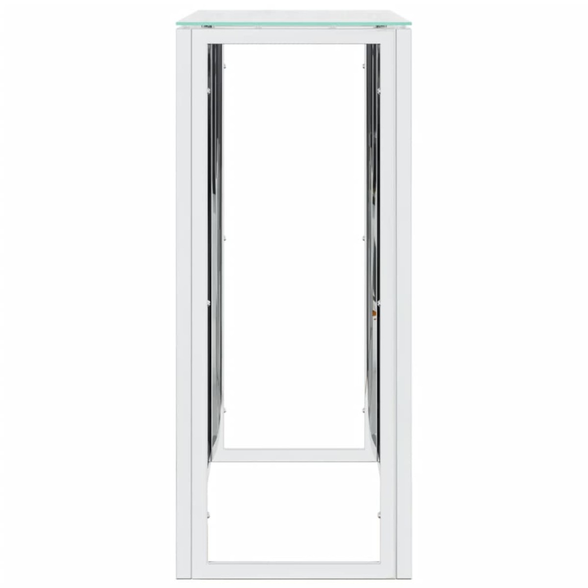vidaXL Τραπέζι Κονσόλα 110x30x70 εκ. από Ανοξείδωτο Ατσάλι και Γυαλί