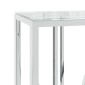 vidaXL Τραπέζι Κονσόλα 110x30x70 εκ. από Ανοξείδωτο Ατσάλι και Γυαλί