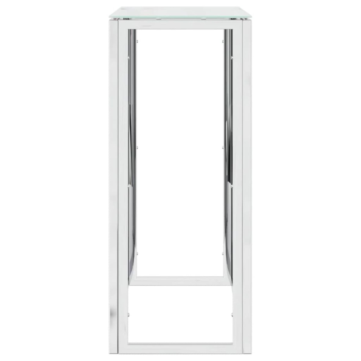 vidaXL Τραπέζι Κονσόλα 70x30x70 εκ. από Ανοξείδωτο Ατσάλι και Γυαλί