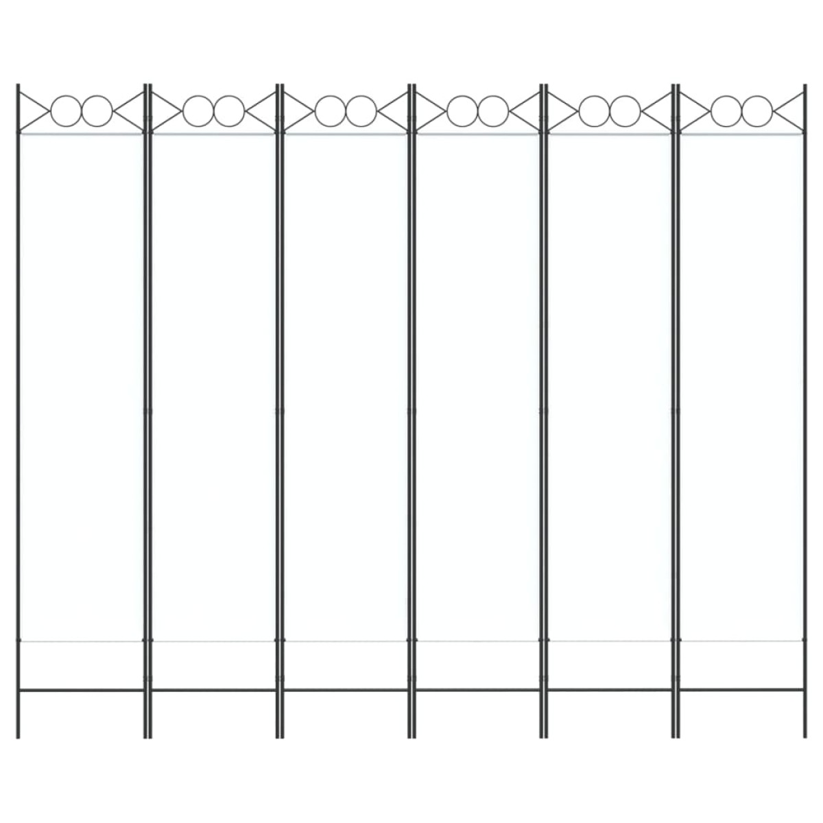 vidaXL Διαχωριστικό Δωματίου με 6 Πάνελ Λευκό 240x200 εκ. από Ύφασμα