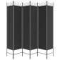 vidaXL Διαχωριστικό Δωματίου με 6 Πάνελ Μαύρο 240x200 εκ. από Ύφασμα