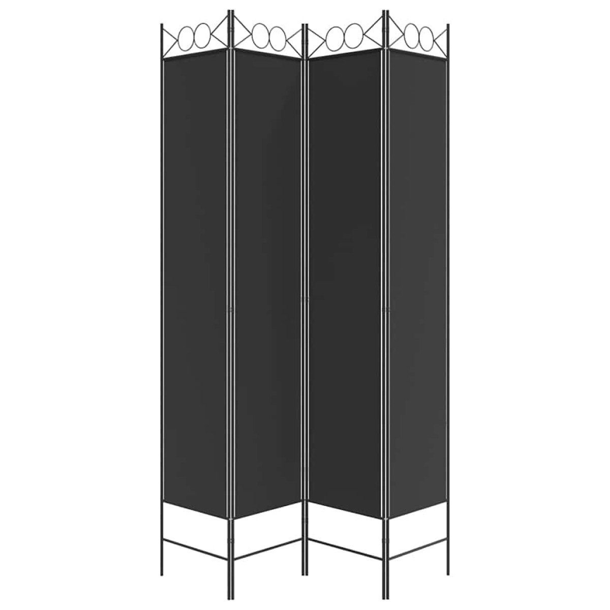 vidaXL Διαχωριστικό Δωματίου με 4 Πάνελ Μαύρο 160x220 εκ. Υφασμάτινο