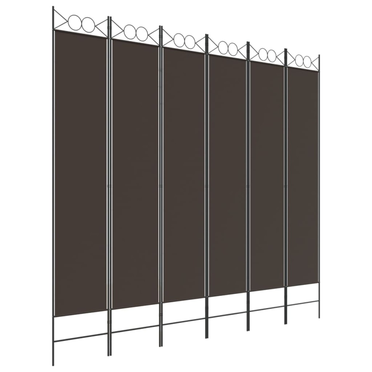 vidaXL Διαχωριστικό Δωματίου με 6 Πάνελ Καφέ 240x220 εκ. από Ύφασμα
