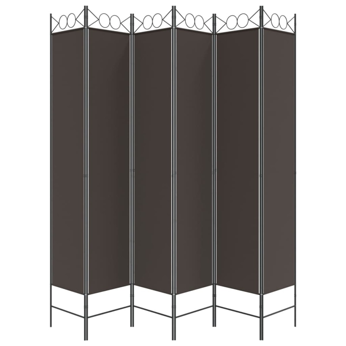 vidaXL Διαχωριστικό Δωματίου με 6 Πάνελ Καφέ 240x220 εκ. από Ύφασμα