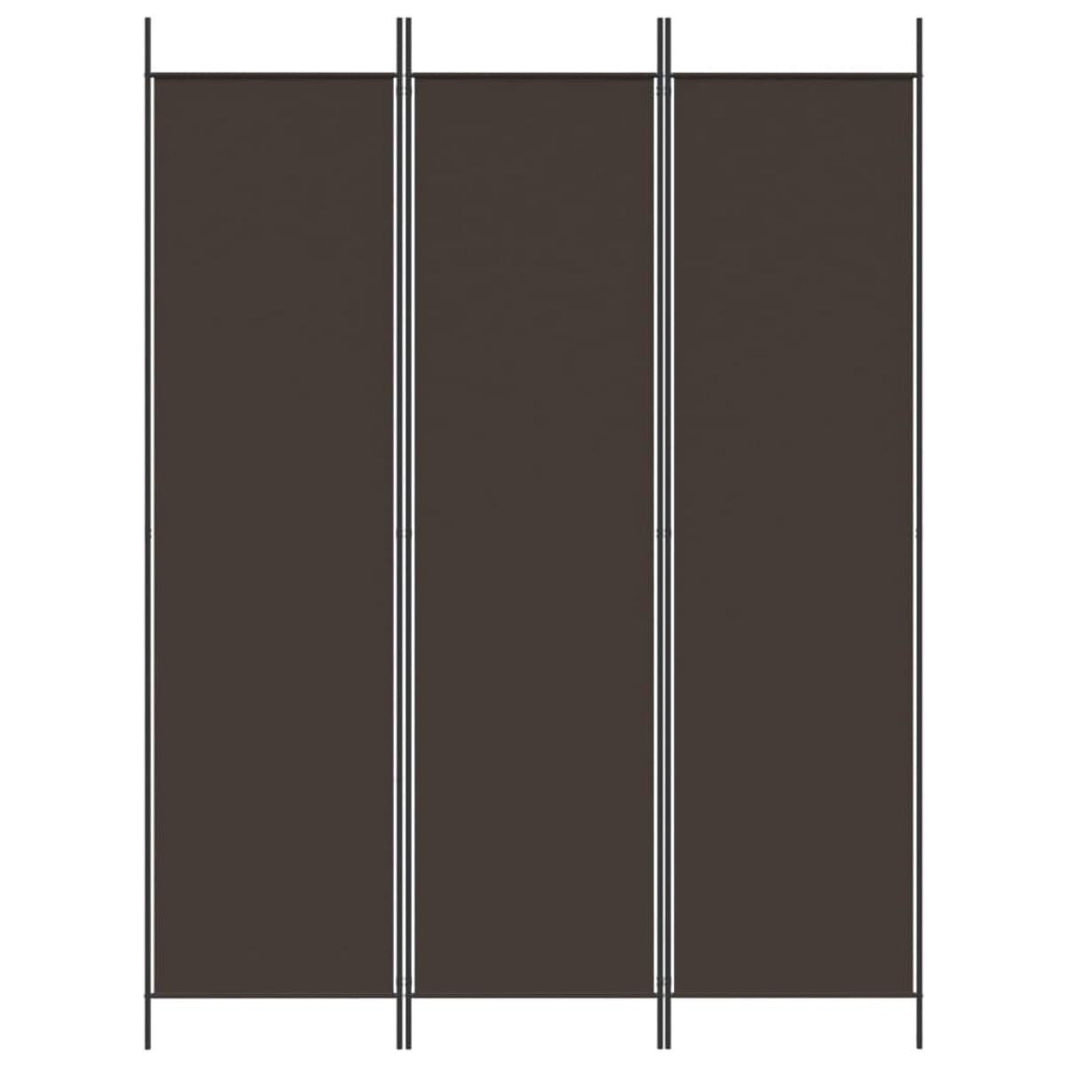 vidaXL Διαχωριστικό Δωματίου με 3 Πάνελ Καφέ 150x200 εκ. από Ύφασμα