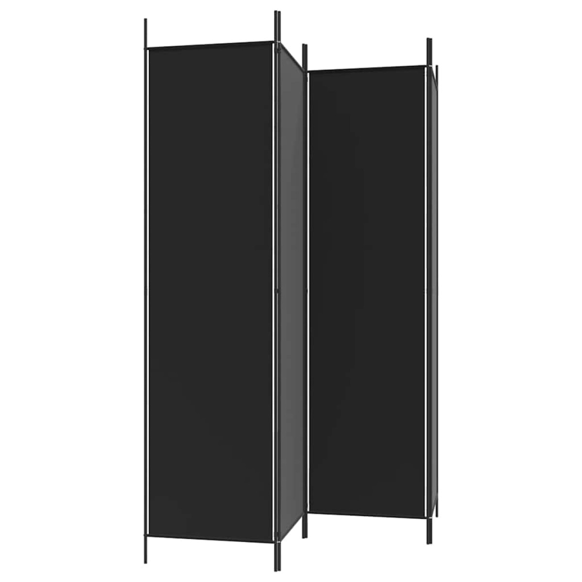 vidaXL Διαχωριστικό Δωματίου με 4 Πάνελ Μαύρο 200x200 εκ. από Ύφασμα