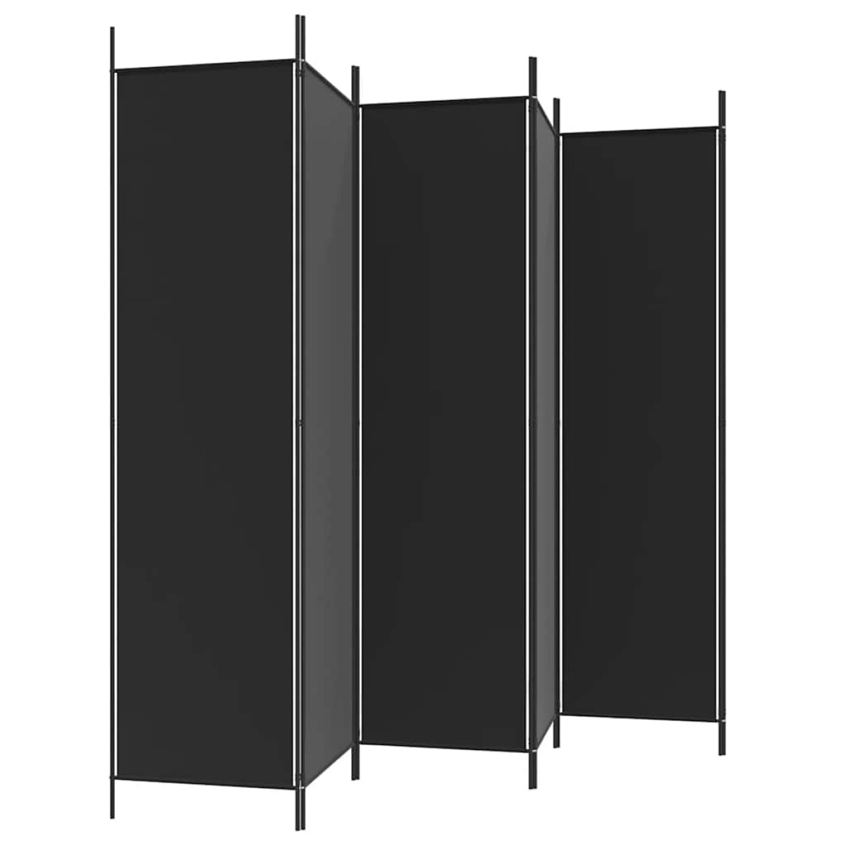 vidaXL Διαχωριστικό Δωματίου με 6 Πάνελ Μαύρο 300x200 εκ. από Ύφασμα