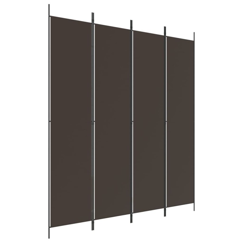 vidaXL Διαχωριστικό Δωματίου με 4 Πάνελ Καφέ 200 x 220 εκ. Υφασμάτινο