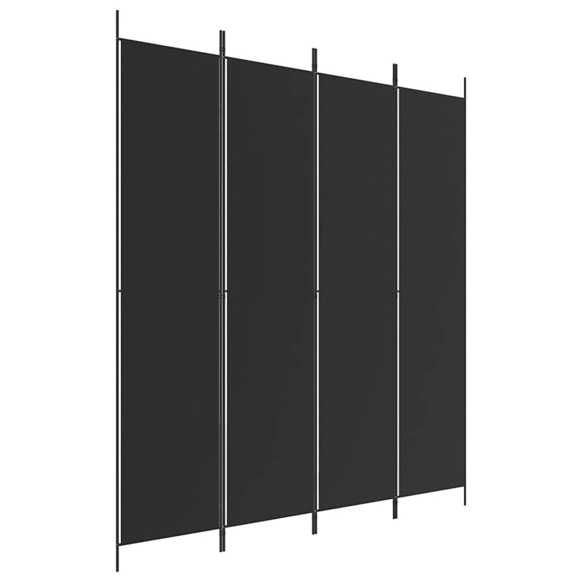 vidaXL Διαχωριστικό Δωματίου με 4 Πάνελ Μαύρο 200 x 220 εκ. Υφασμάτινο
