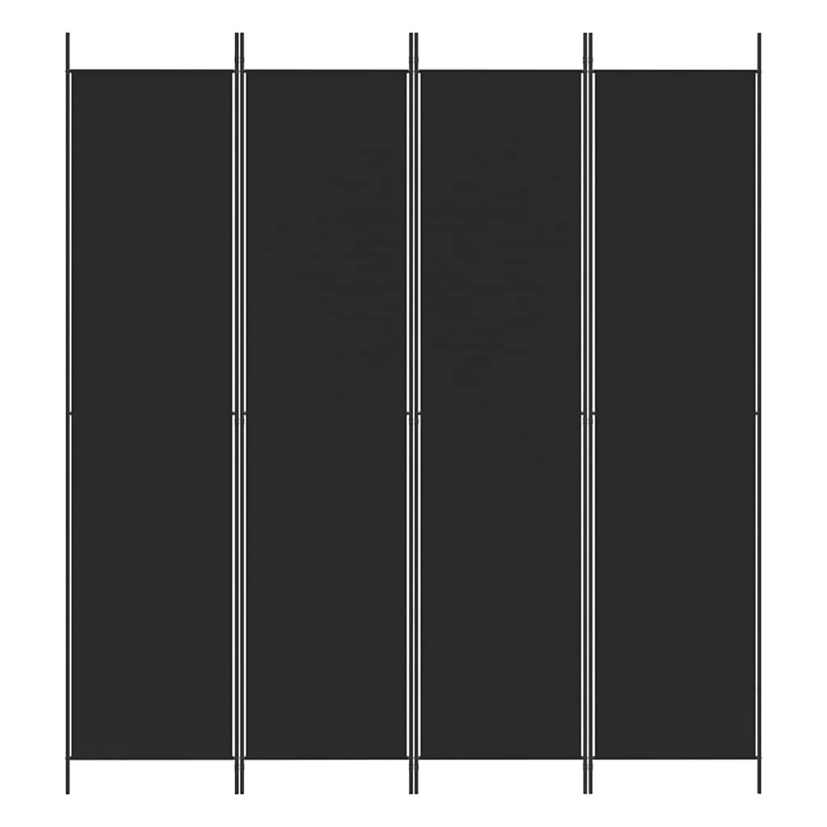vidaXL Διαχωριστικό Δωματίου με 4 Πάνελ Μαύρο 200 x 220 εκ. Υφασμάτινο