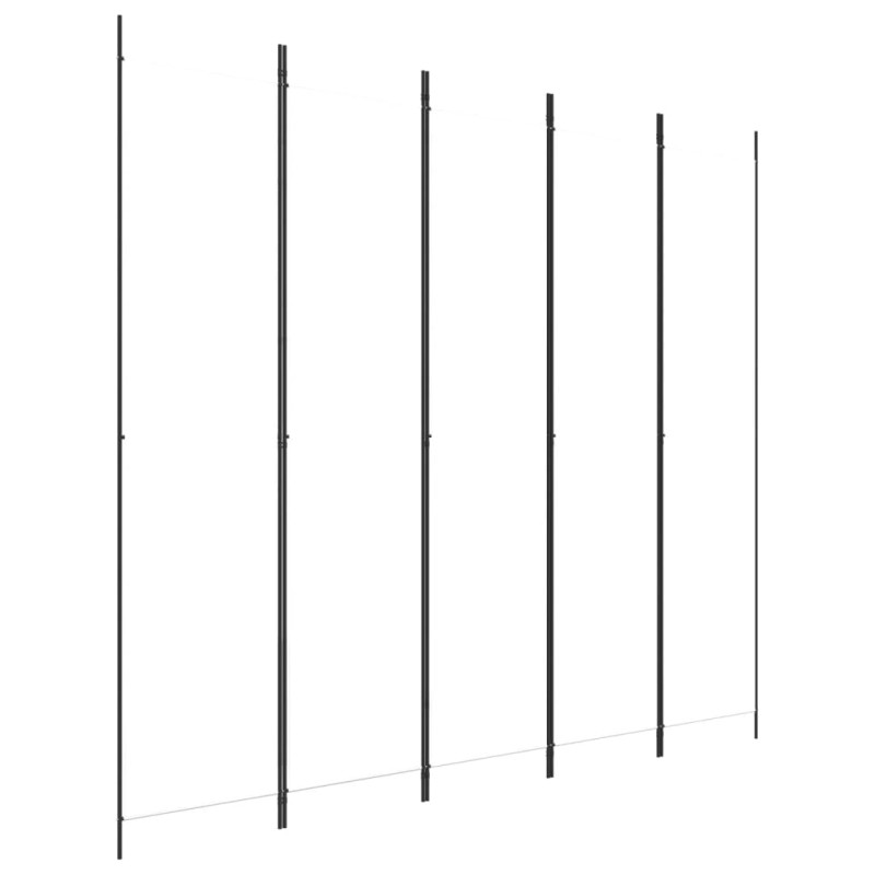 vidaXL Διαχωριστικό Δωματίου με 5 Πάνελ Λευκό 250x220 εκ. από Ύφασμα