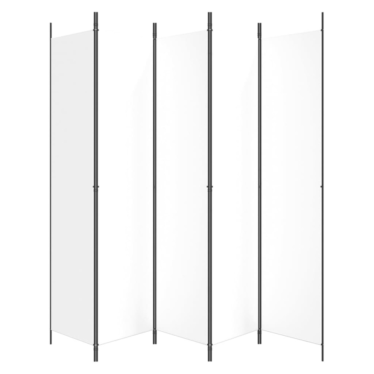 vidaXL Διαχωριστικό Δωματίου με 5 Πάνελ Λευκό 250x220 εκ. από Ύφασμα