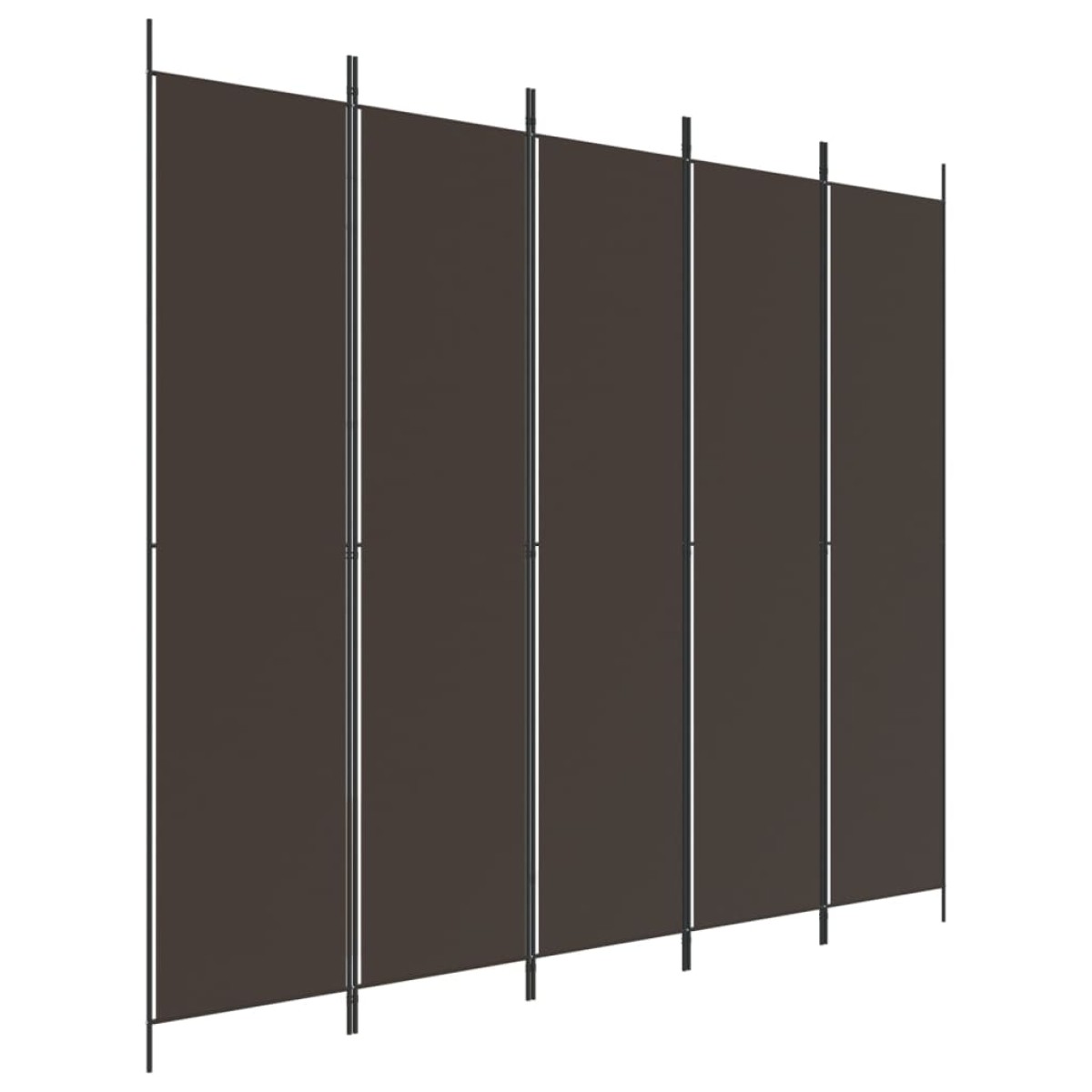 vidaXL Διαχωριστικό Δωματίου με 5 Πάνελ Καφέ 250x220 εκ. από Ύφασμα
