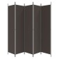 vidaXL Διαχωριστικό Δωματίου με 5 Πάνελ Καφέ 250x220 εκ. από Ύφασμα
