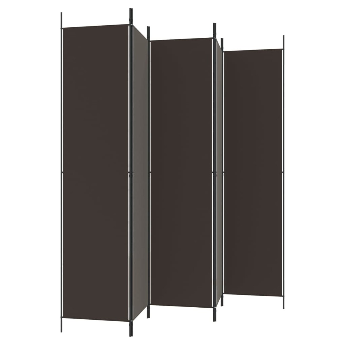 vidaXL Διαχωριστικό Δωματίου με 5 Πάνελ Καφέ 250x220 εκ. από Ύφασμα
