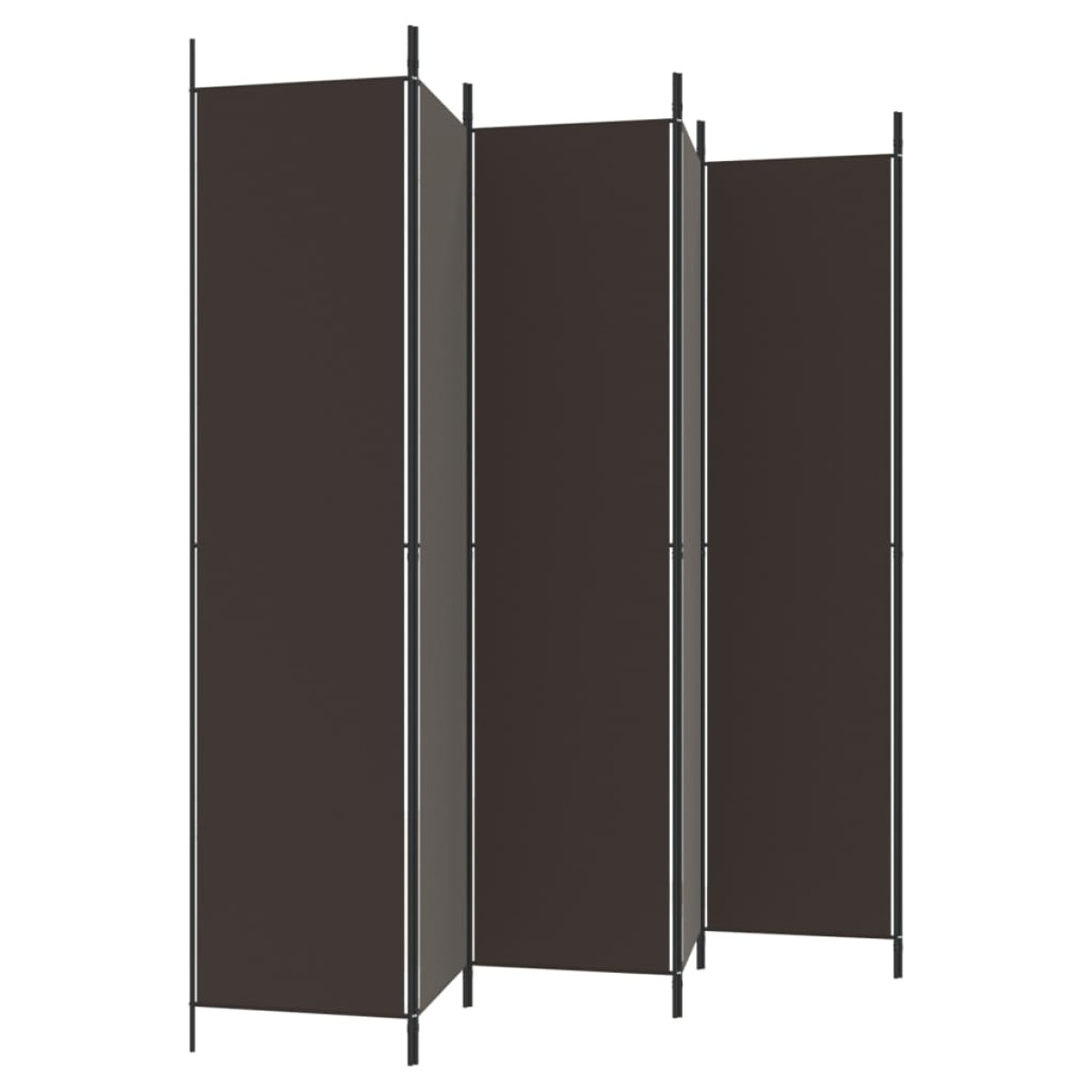 vidaXL Διαχωριστικό Δωματίου με 6 Πάνελ Καφέ 300x220 εκ. από Ύφασμα