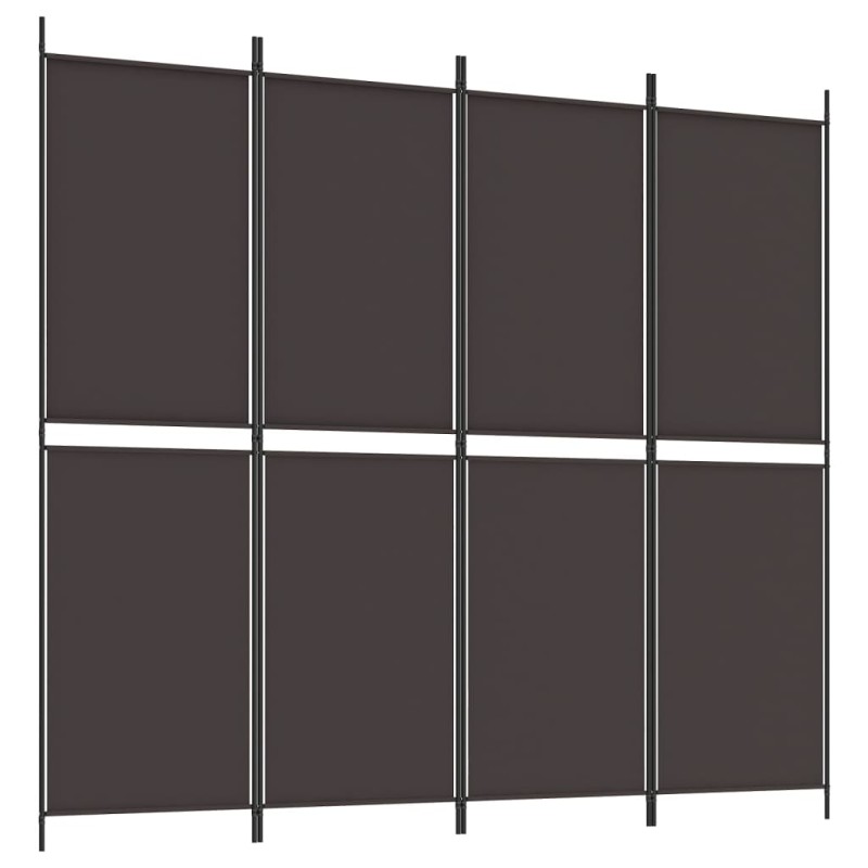 vidaXL Διαχωριστικό Δωματίου με 4 Πάνελ Καφέ 200x180 εκ. από Ύφασμα