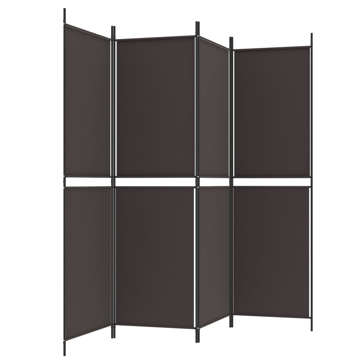 vidaXL Διαχωριστικό Δωματίου με 4 Πάνελ Καφέ 200x180 εκ. από Ύφασμα
