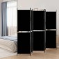 vidaXL Διαχωριστικό Δωματίου με 5 Πάνελ Μαύρο 250x180 εκ. από Ύφασμα