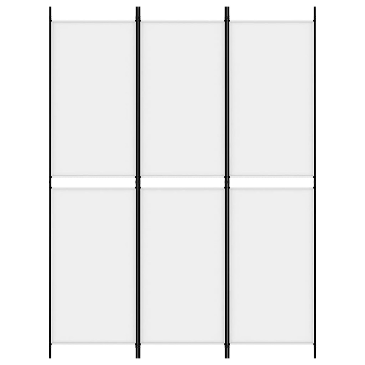 vidaXL Διαχωριστικό Δωματίου με 3 Πάνελ Λευκό 150 x 200 εκ. Υφασμάτινο