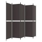 vidaXL Διαχωριστικό Δωματίου με 5 Πάνελ Καφέ 250x200 εκ. από Ύφασμα
