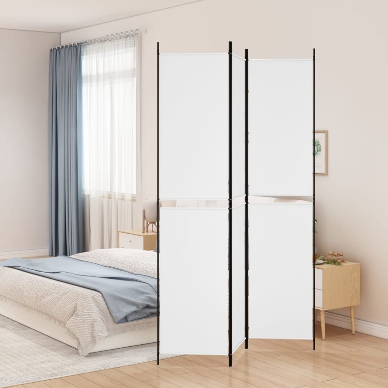 vidaXL Διαχωριστικό Δωματίου με 3 Πάνελ Λευκό 150x220 εκ. Υφασμάτινο