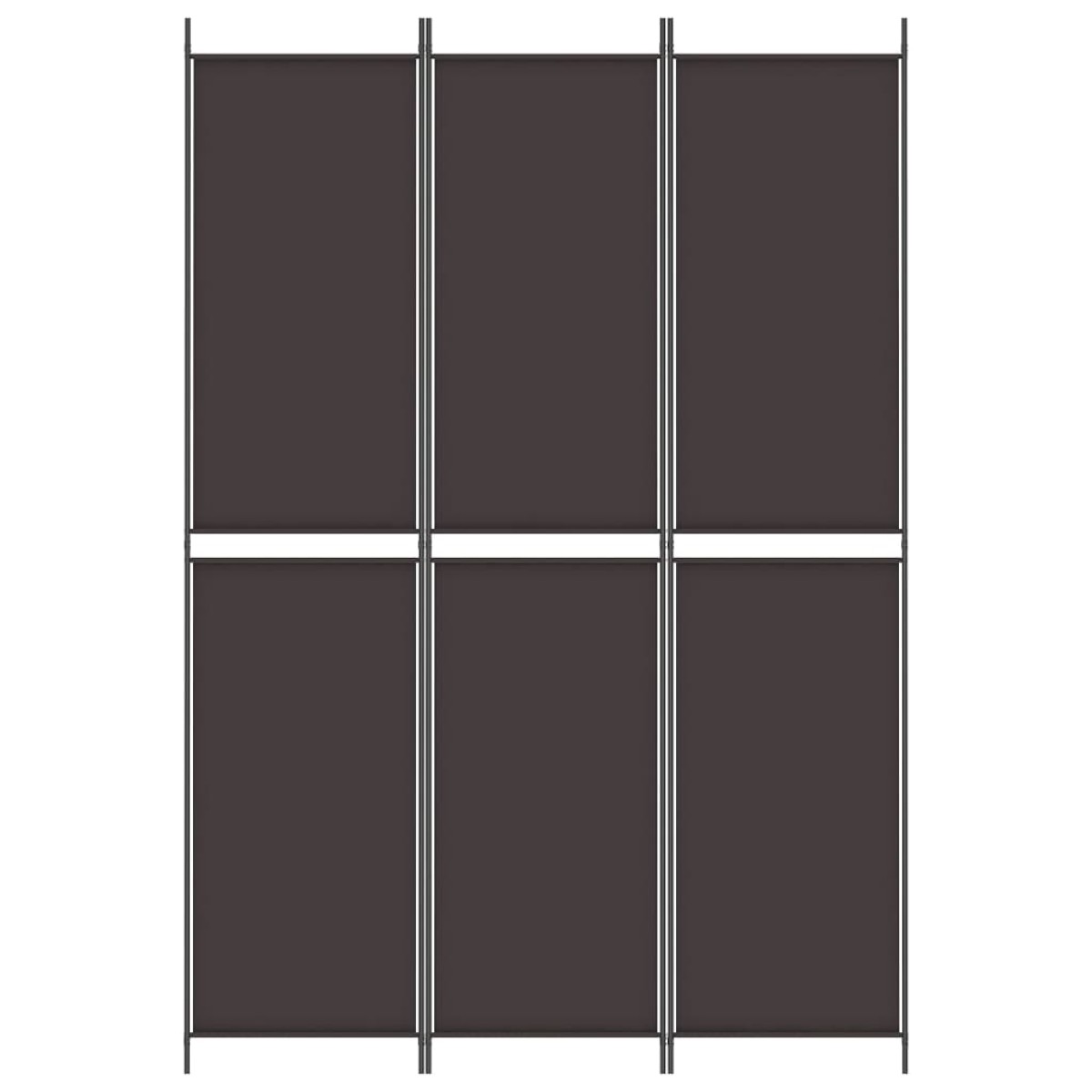 vidaXL Διαχωριστικό Δωματίου με 3 Πάνελ Καφέ 150x220 εκ. από Ύφασμα