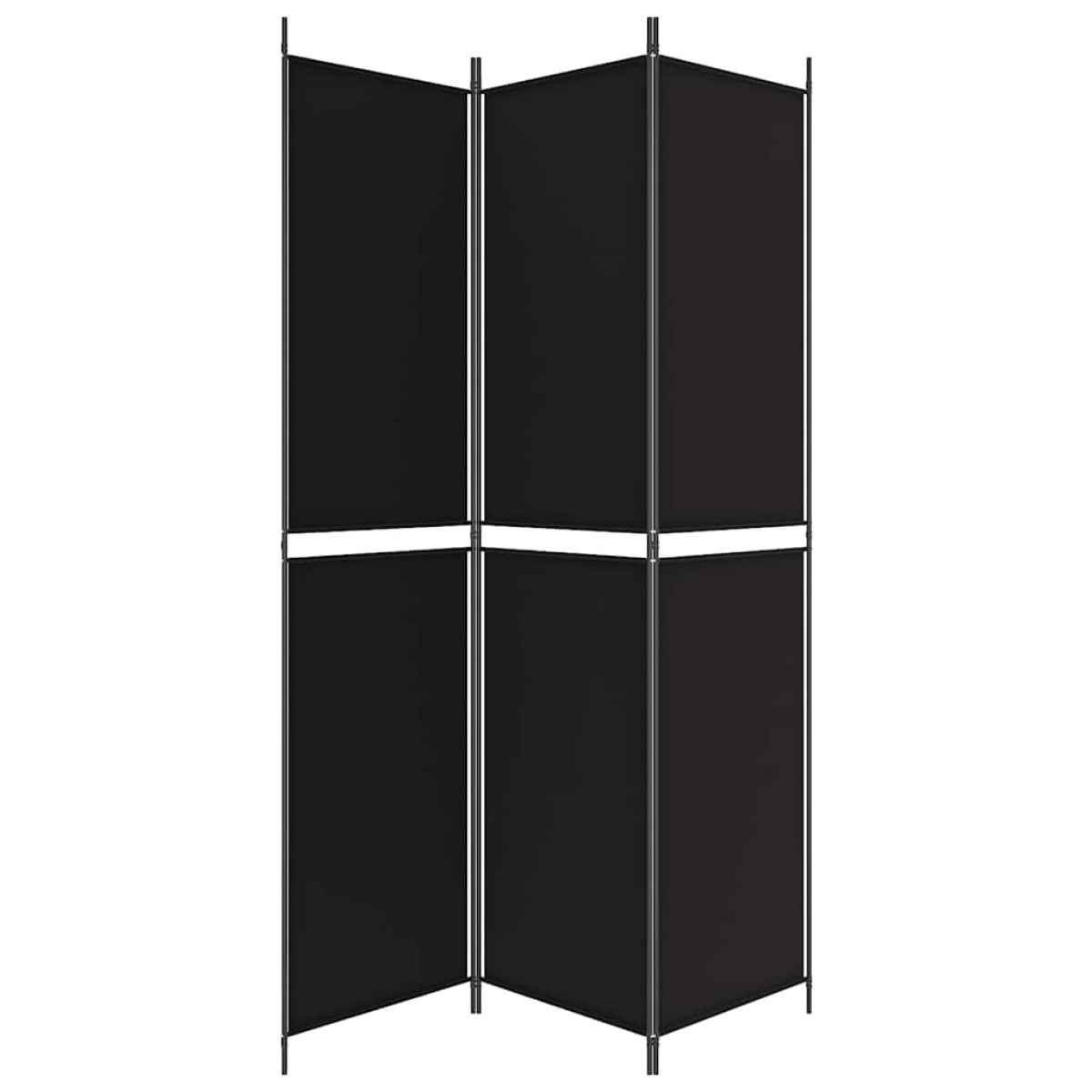 vidaXL Διαχωριστικό Δωματίου με 3 Πάνελ Μαύρο 150x220 εκ. από Ύφασμα